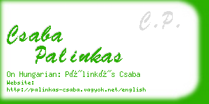 csaba palinkas business card
